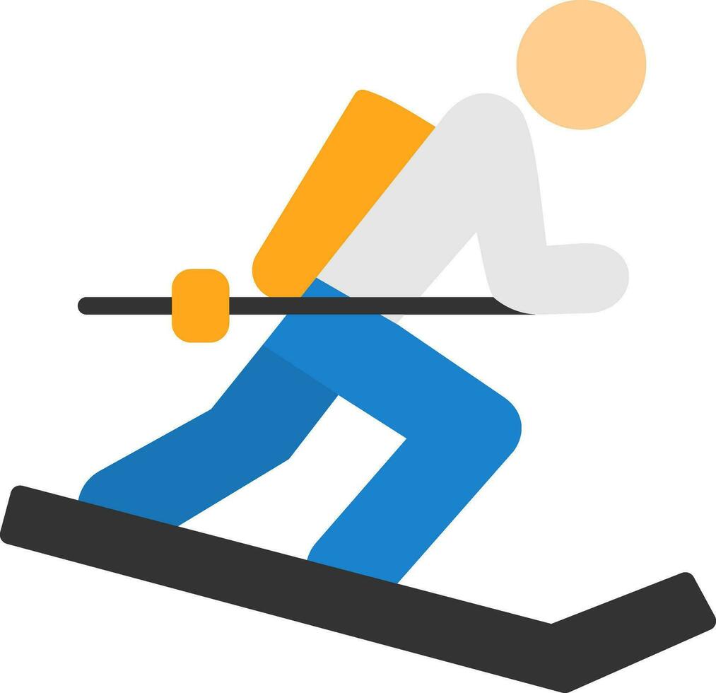 Skiing Vector Icon Design