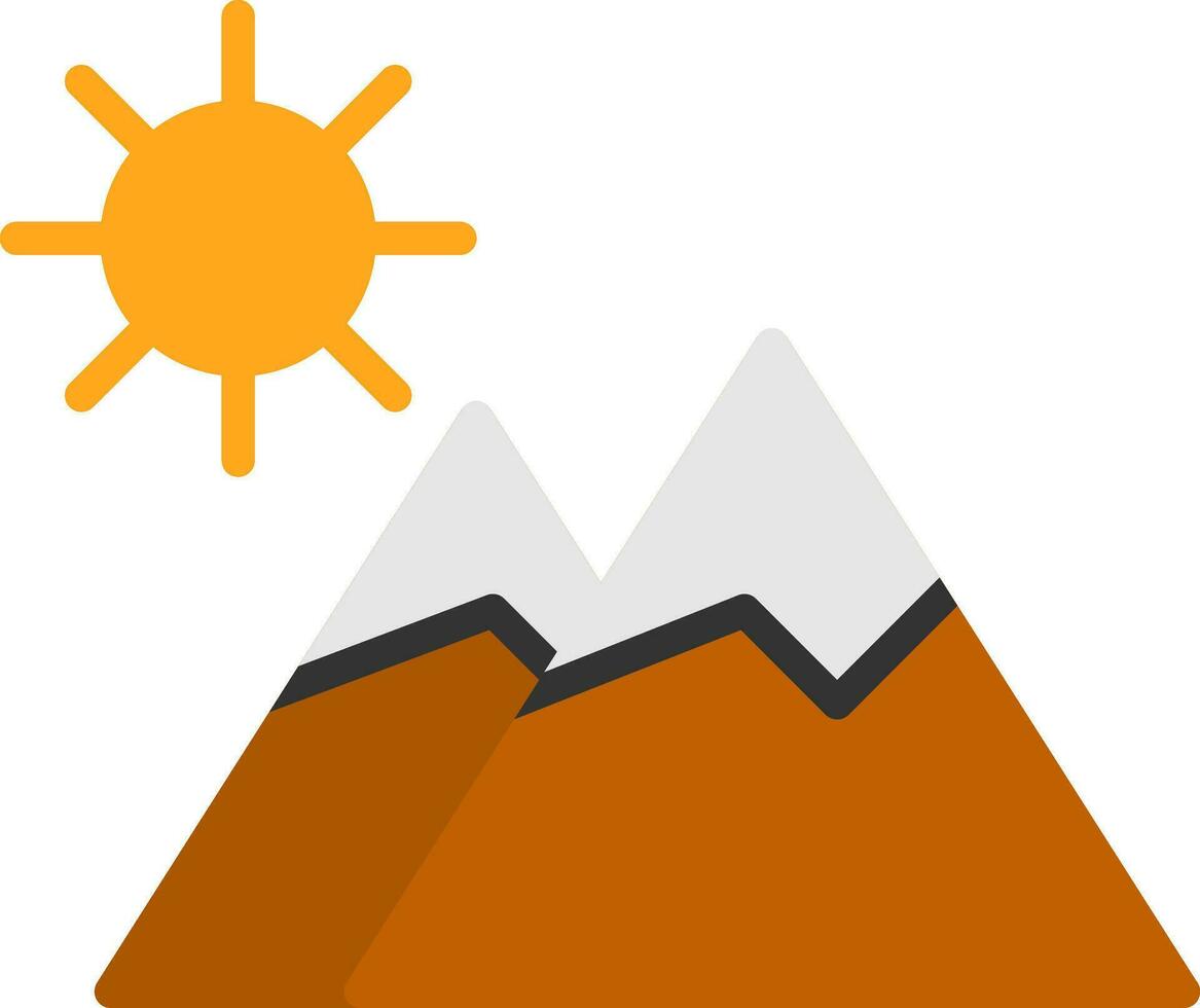 diseño de icono de vector de montañas