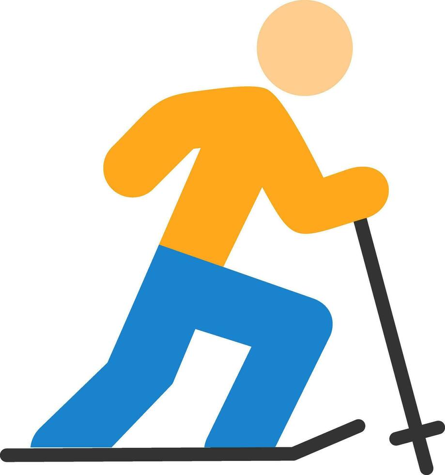 Skier Vector Icon Design