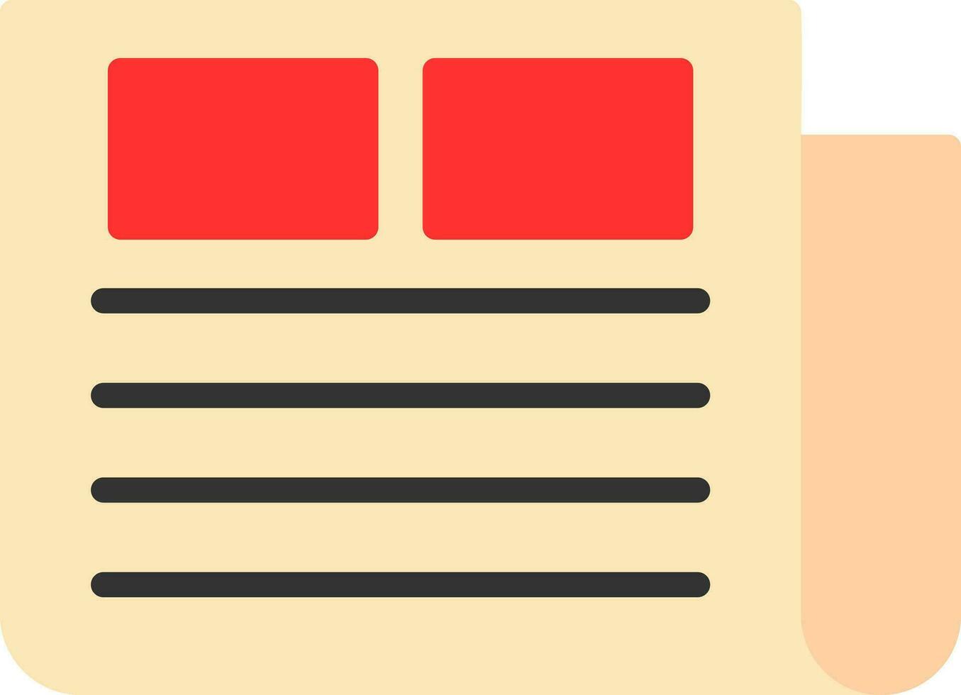 Newspaper Vector Icon Design