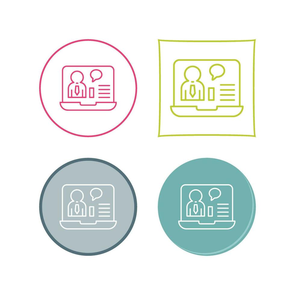 Online Job Interview Vector Icon