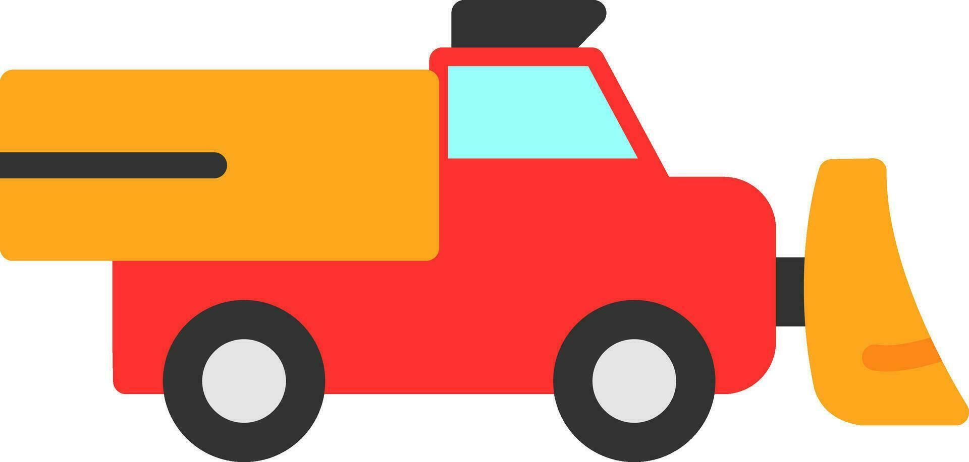 Snowplow Vector Icon Design