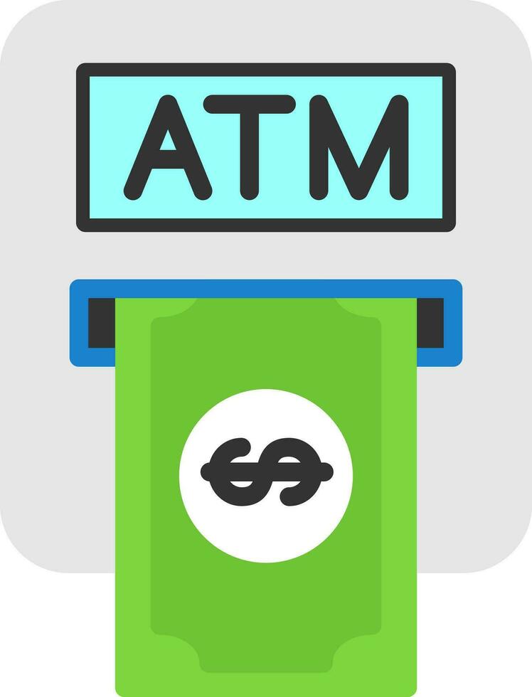Atm machine Vector Icon Design
