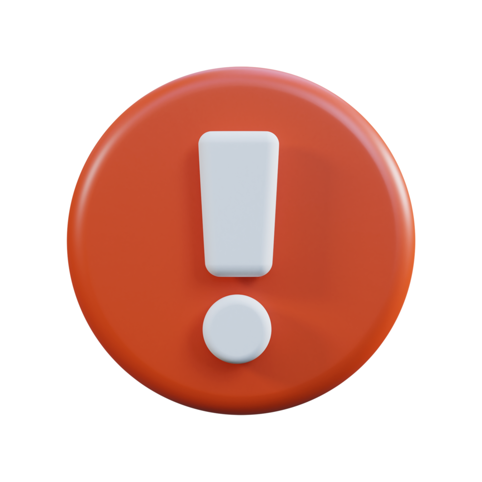 Warning alert sign ui icon 3d danger sign icon 25139959 PNG