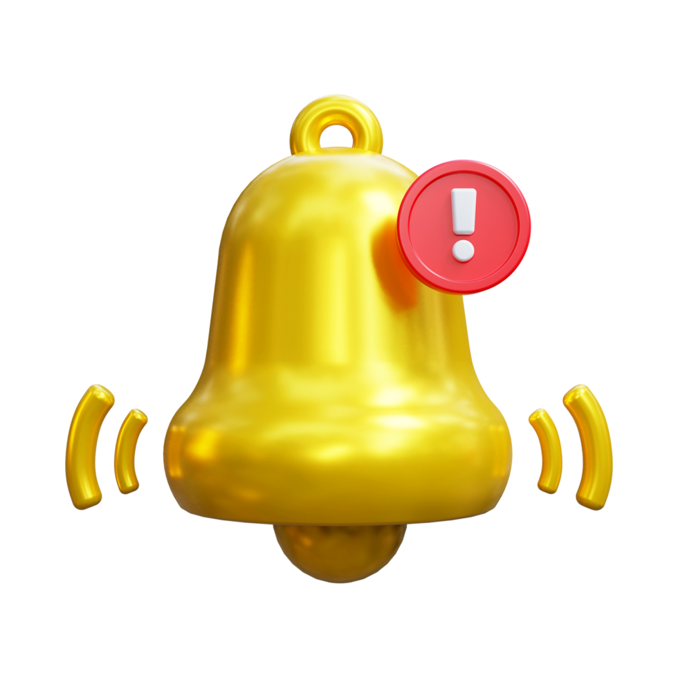 notification bell reminder alert or alarm alert icon sign 3d 25139962 PNG