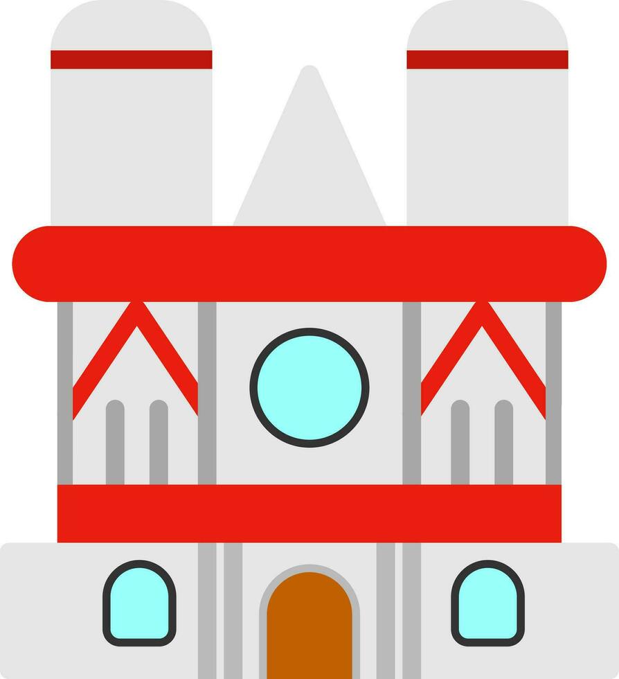 Notre dame Vector Icon Design