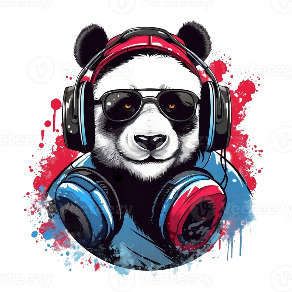 Cute Panda Bear No Background Image. Apply to any context. Perfect for Print on Demand Merchandise Design. png