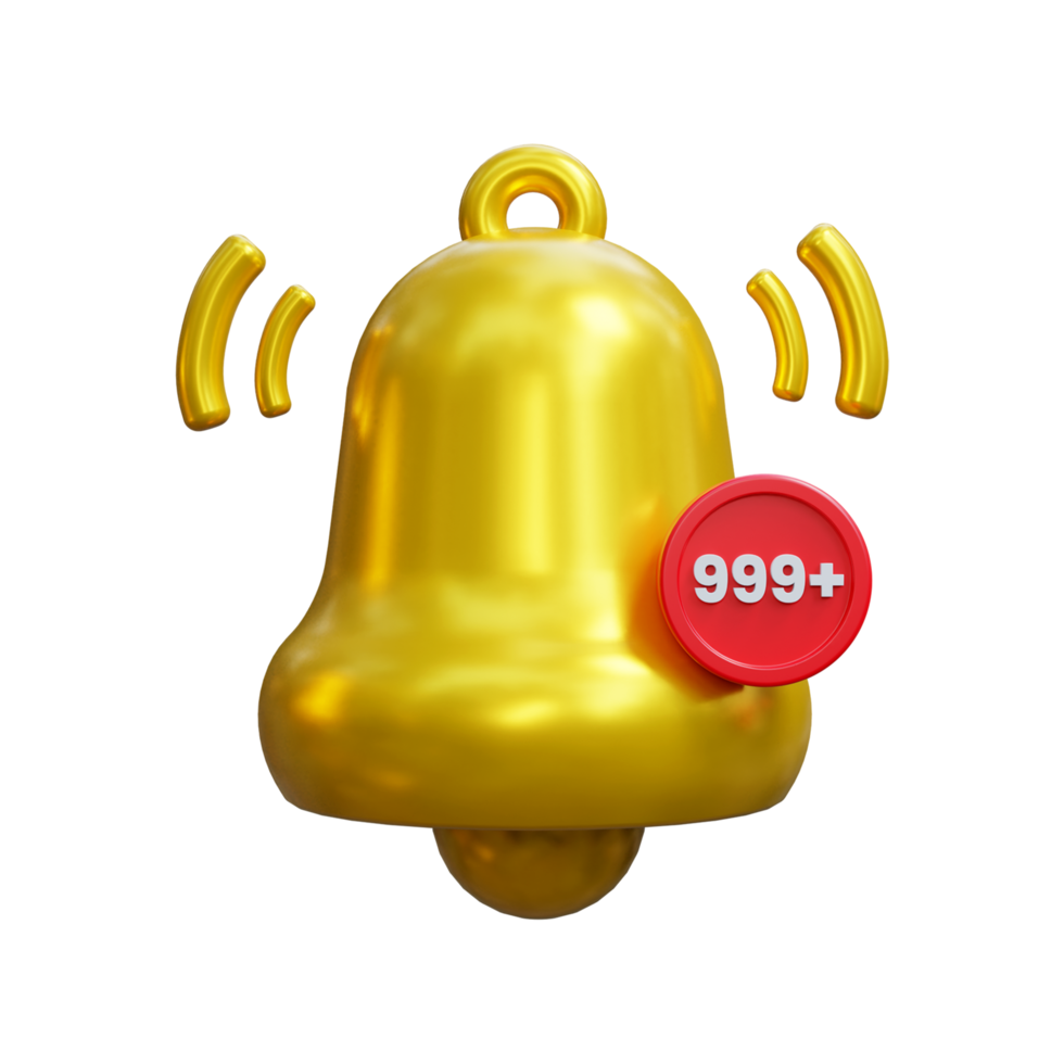 notification bell reminder alert or alarm alert icon sign 3d 25140113 PNG