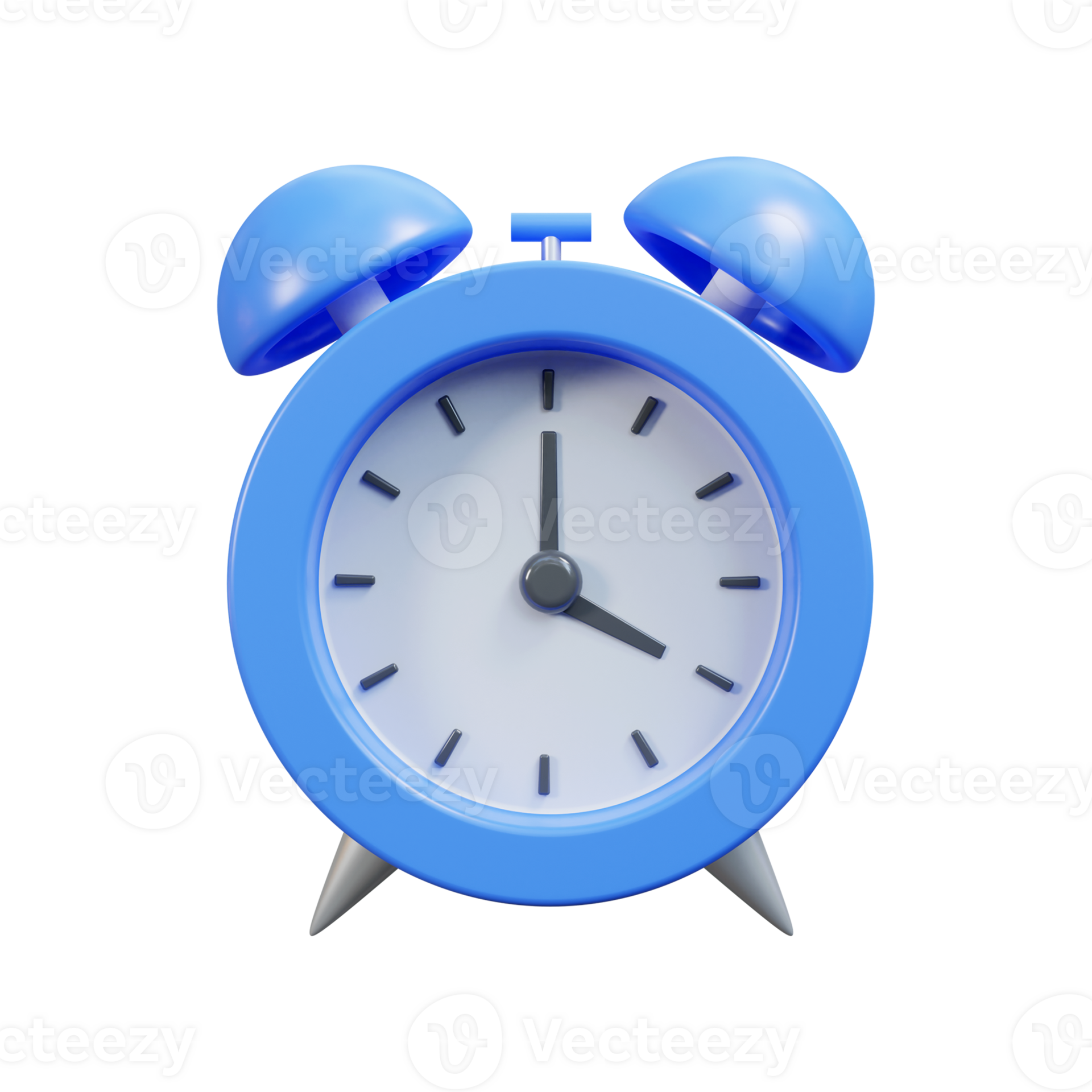 minimalist alarm clock isolated 3d render or 3d rendering alarm clock