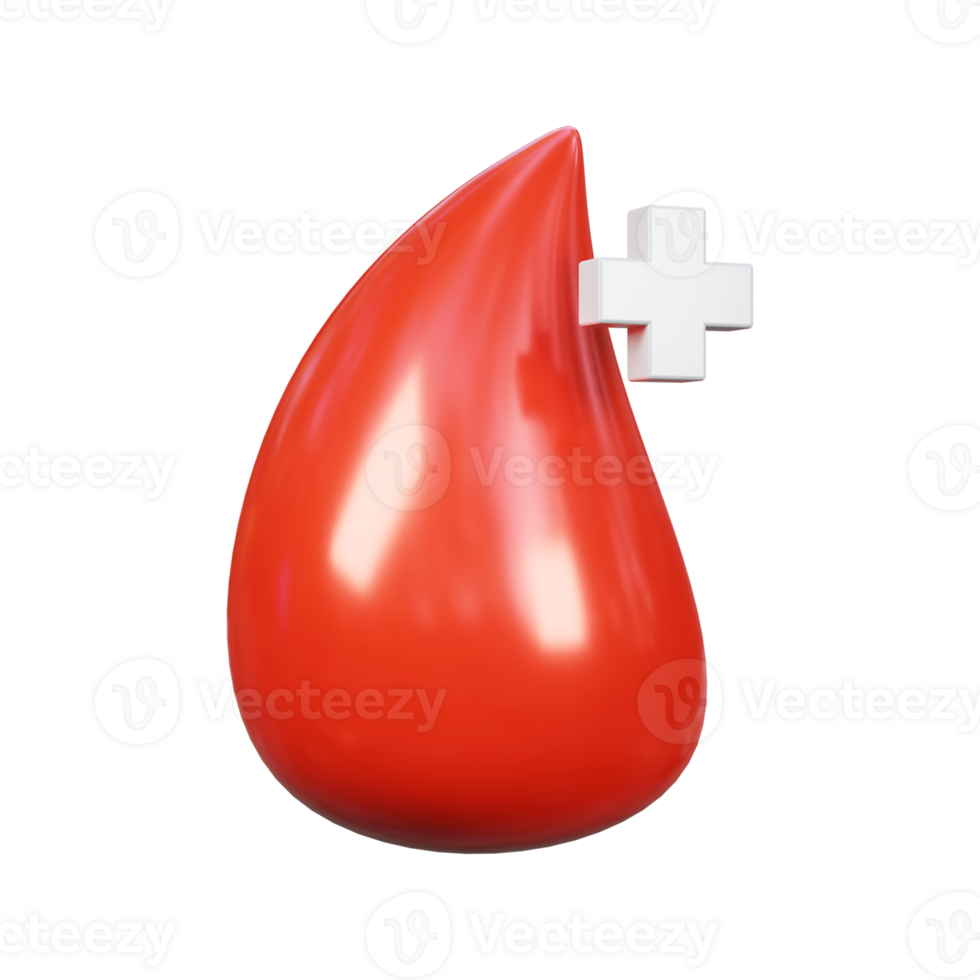 blood drops sign or blood drop icon 3d render 25140126 PNG