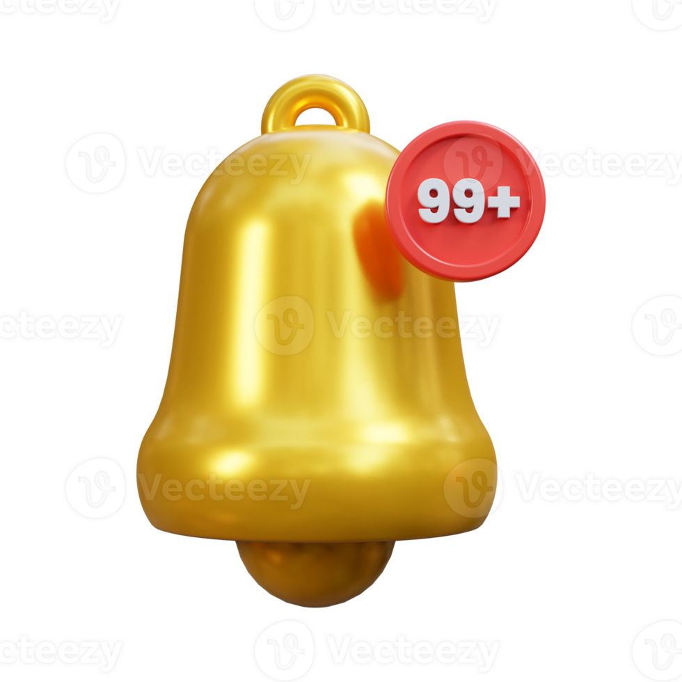 notification bell reminder alert or alarm alert icon sign 3d 25140138 PNG