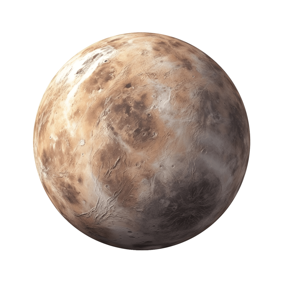 Mars planet isolated on transparent on background. Generative Ai. png