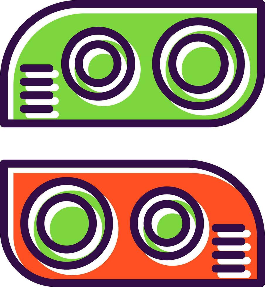 Car light Vector Icon Design