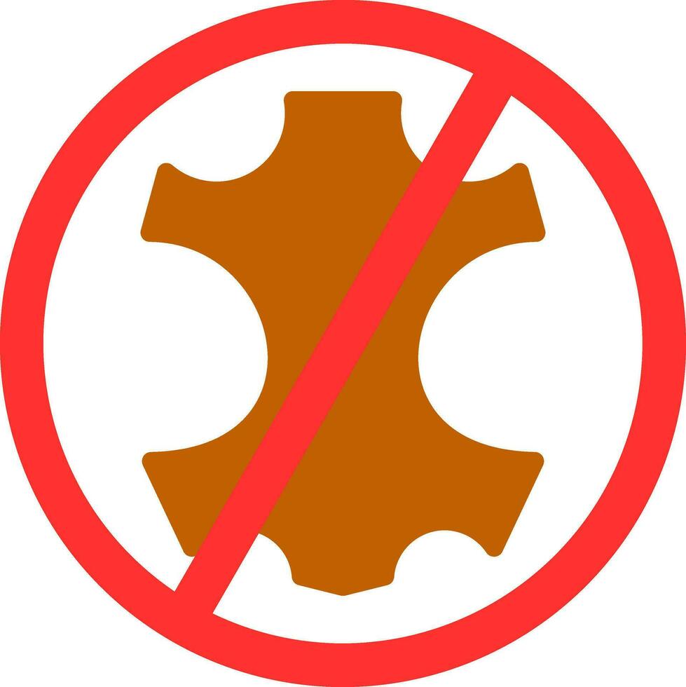 No leather Vector Icon Design