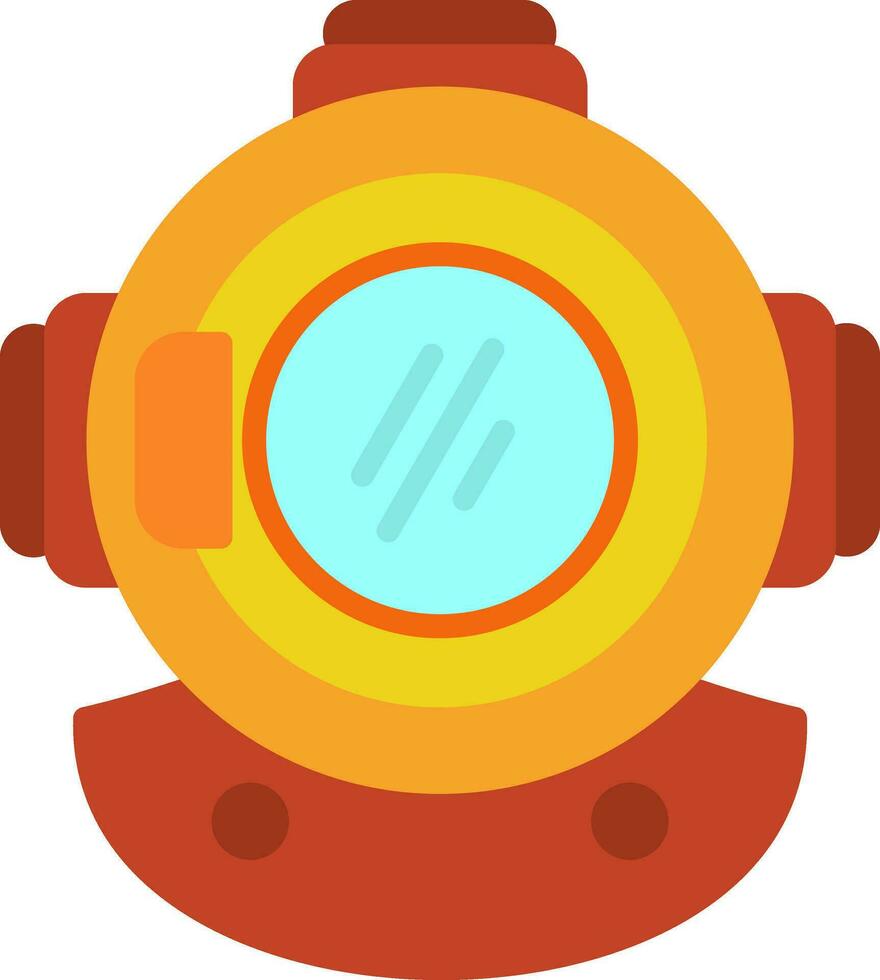 Diving helmet Vector Icon Design