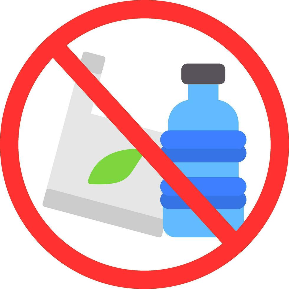 No plastic Vector Icon Design