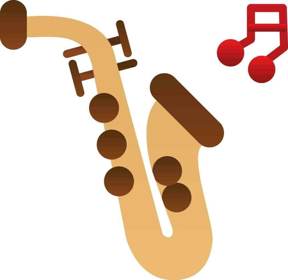 Saxophone Vector Icon Design