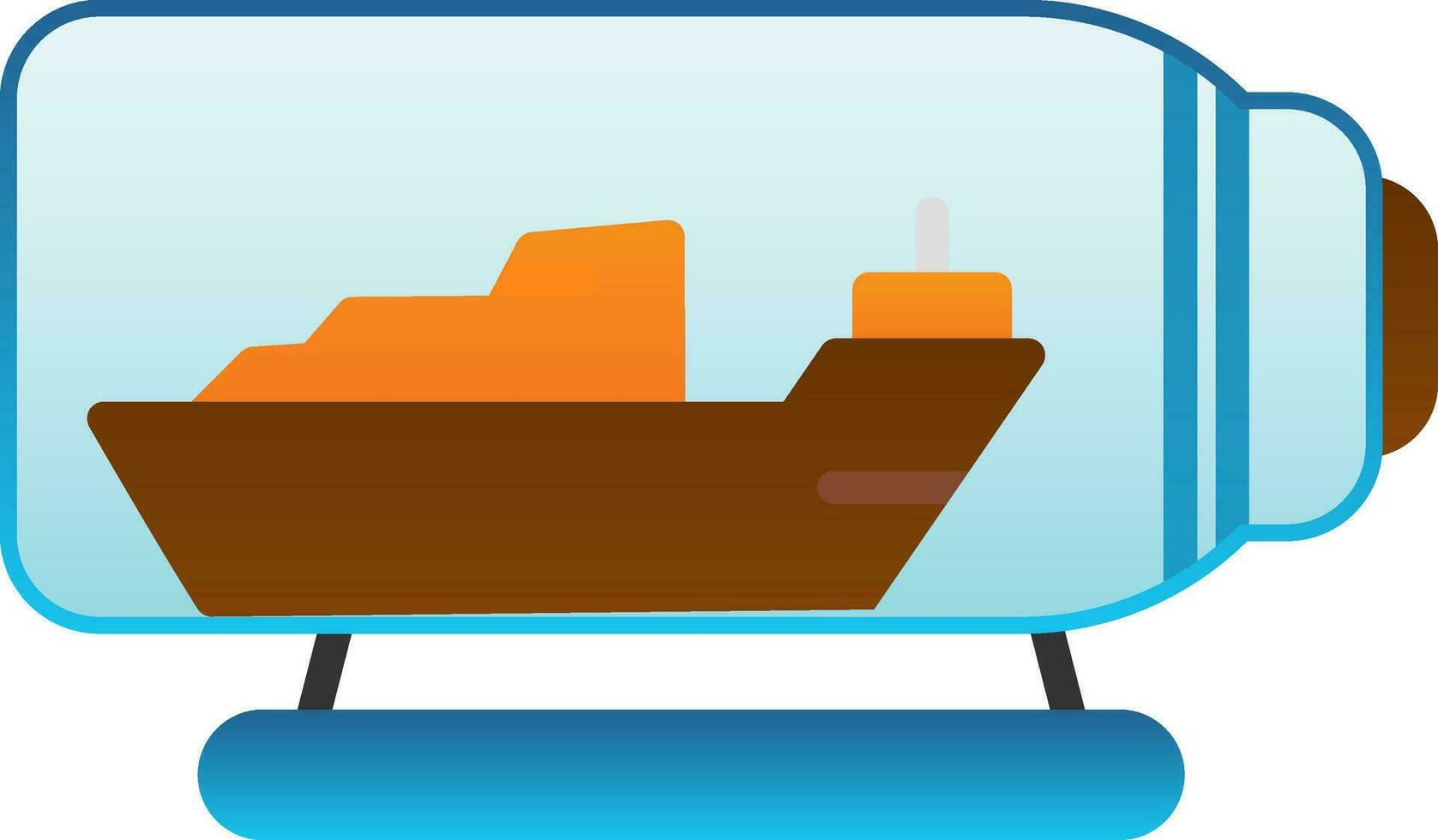 Ship in a bottle Vector Icon Design
