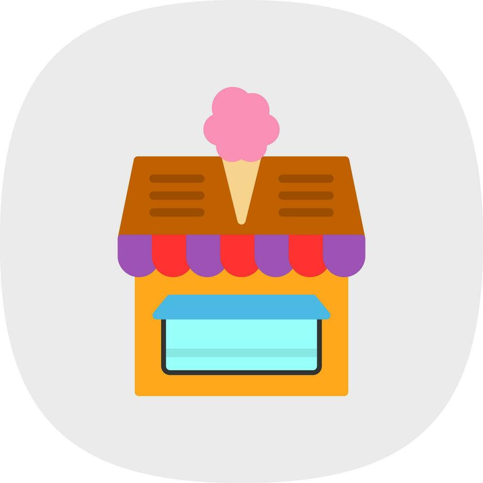 Ice cream shop Vector Icon Design