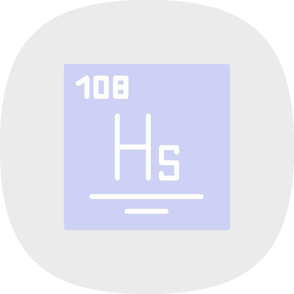 Hassium Vector Icon Design