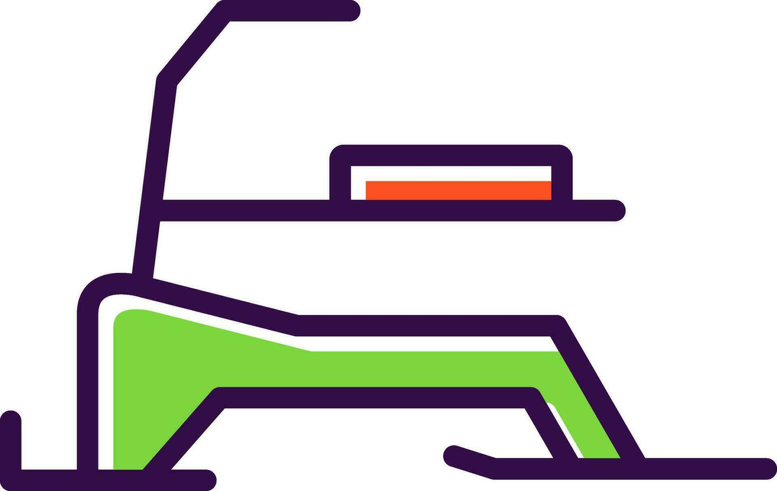 Skibob Vector Icon Design