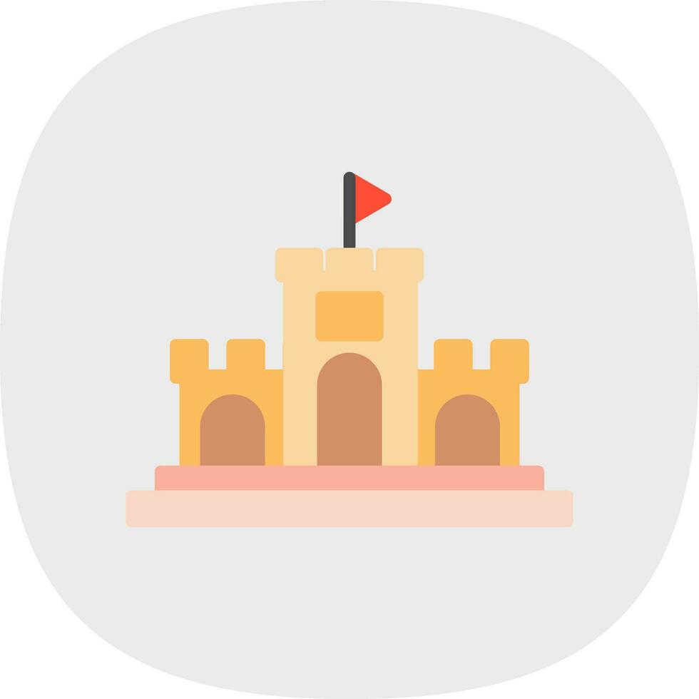 Sand castle Vector Icon Design