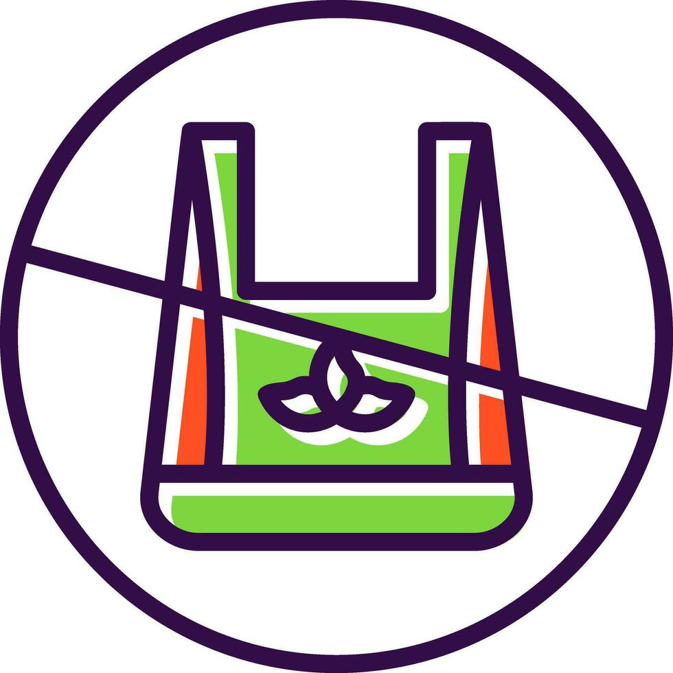 No plastic bags Vector Icon Design