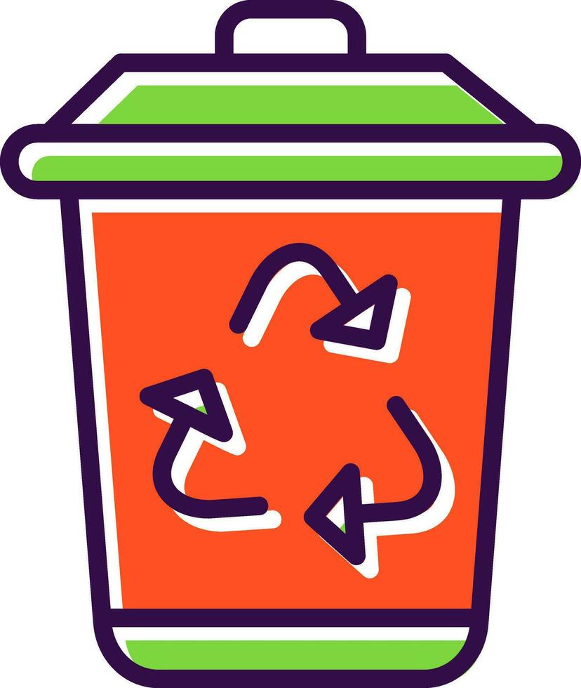 diseño de icono de vector de papelera de reciclaje