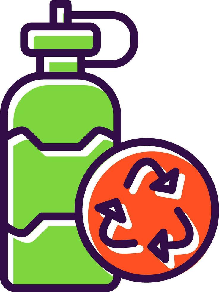 reutilizable botella vector icono diseño