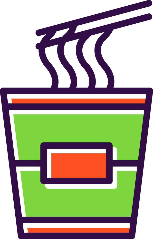 Instant noodles Vector Icon Design