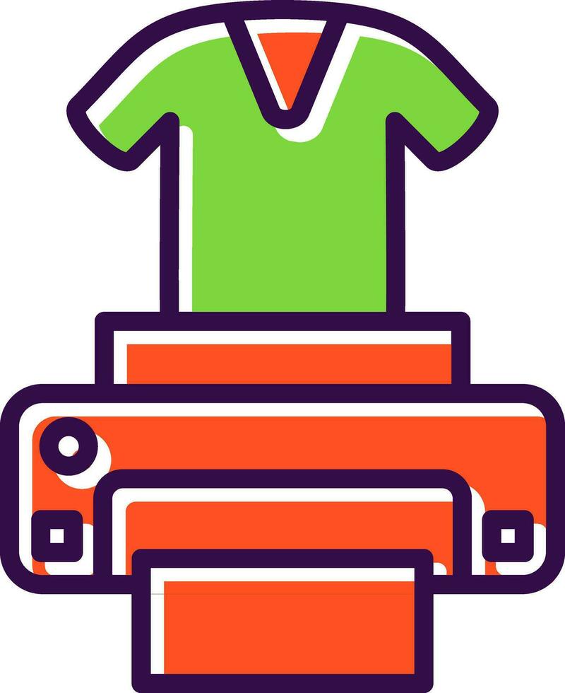 Dtg printer Vector Icon Design