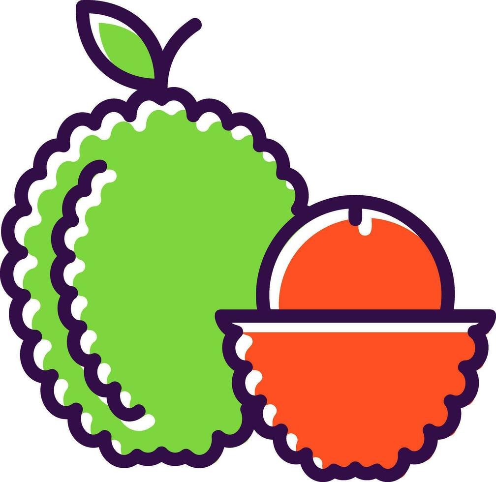 lychee vector icono diseño