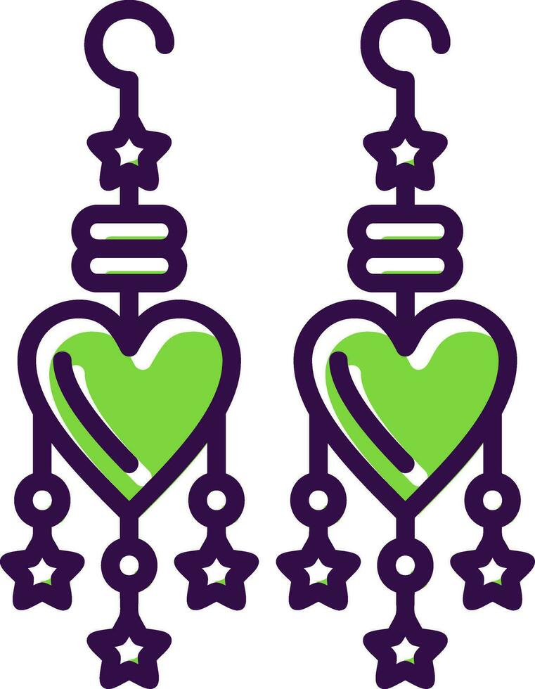 Earrings Vector Icon Design