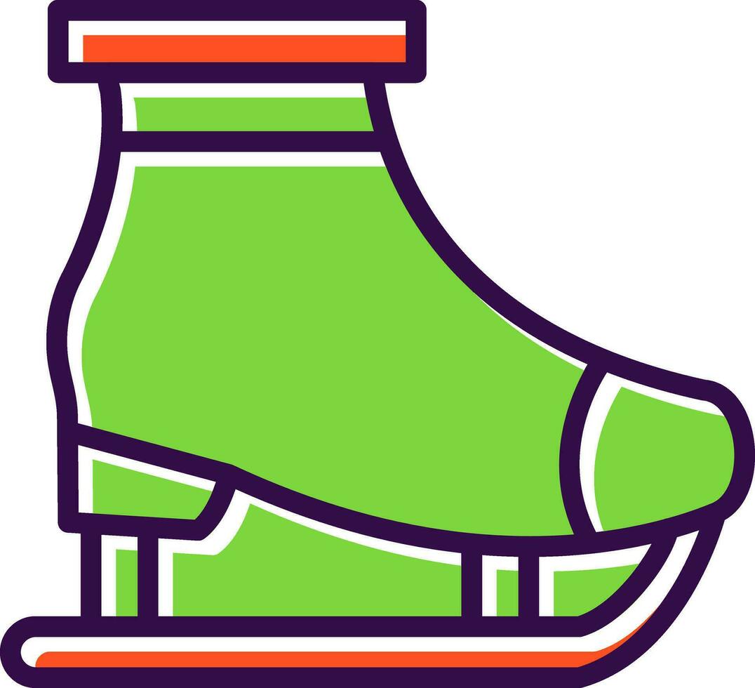 Ice skating Vector Icon Design