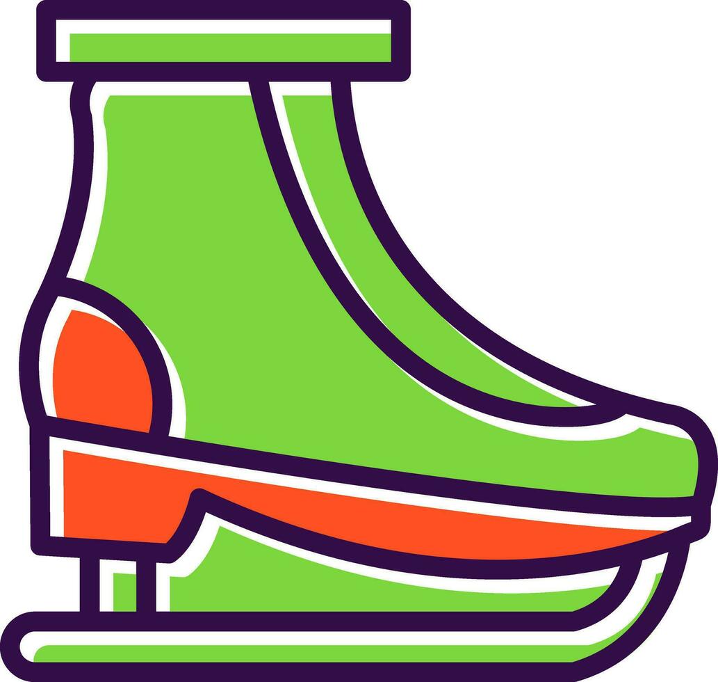 Ice skating Vector Icon Design