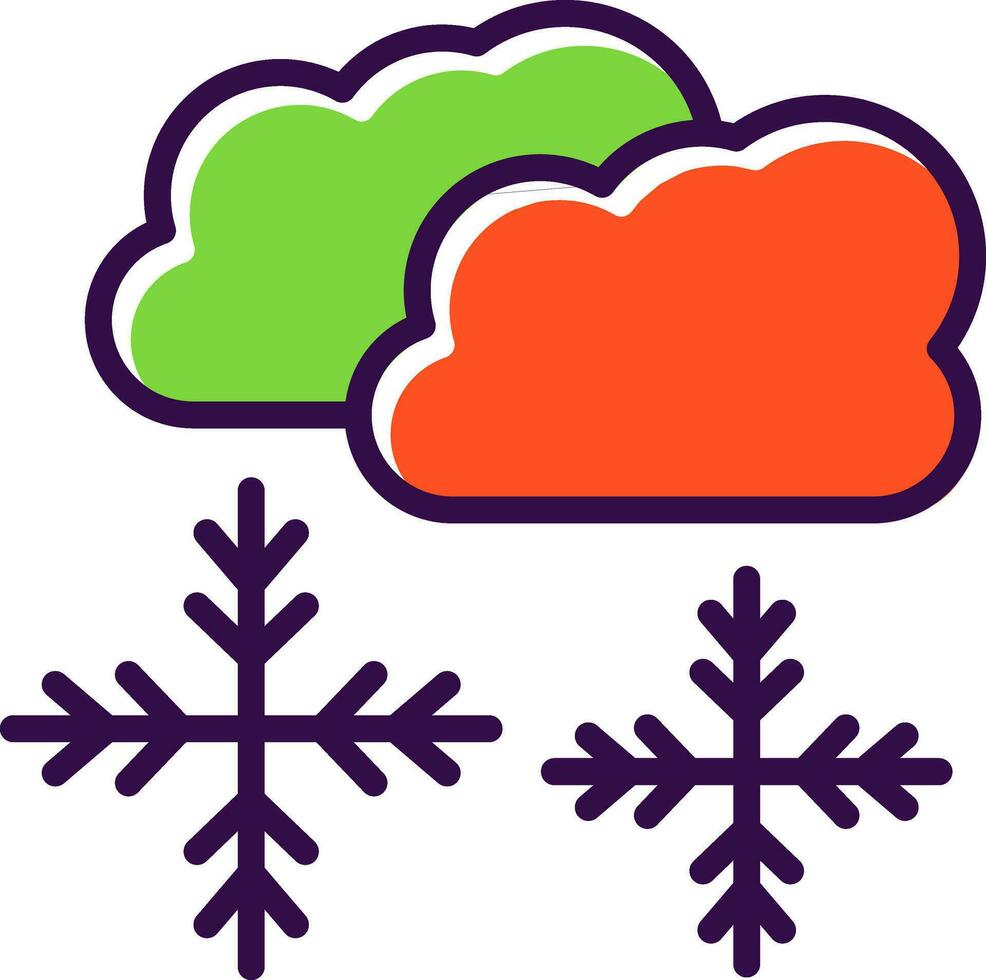 Snowing Vector Icon Design