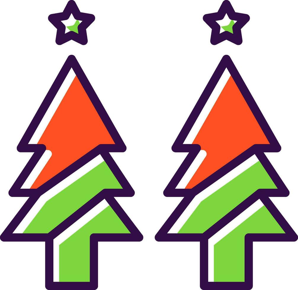 diseño de icono de vector de árbol de navidad