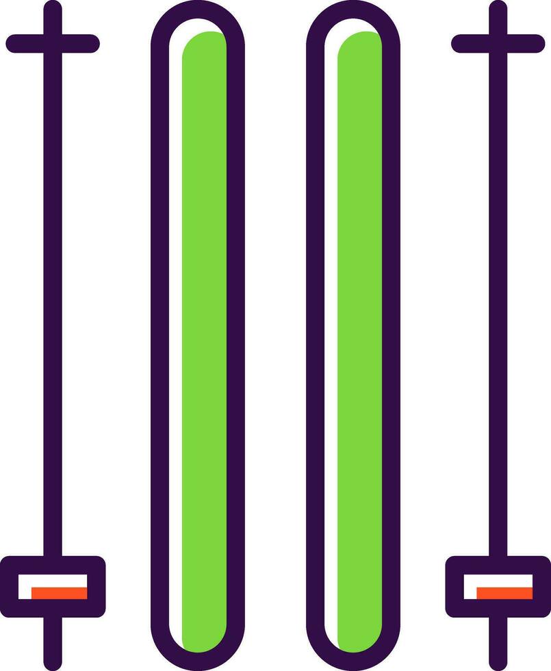 Ski poles Vector Icon Design