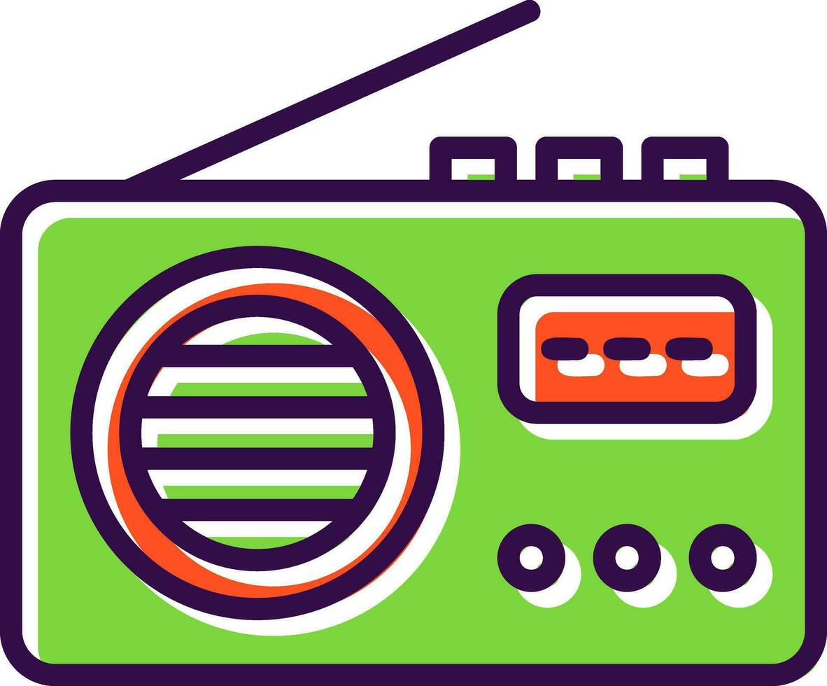 diseño de icono de vector de radio