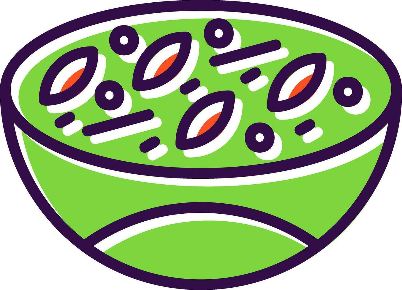 verde curry vector icono diseño