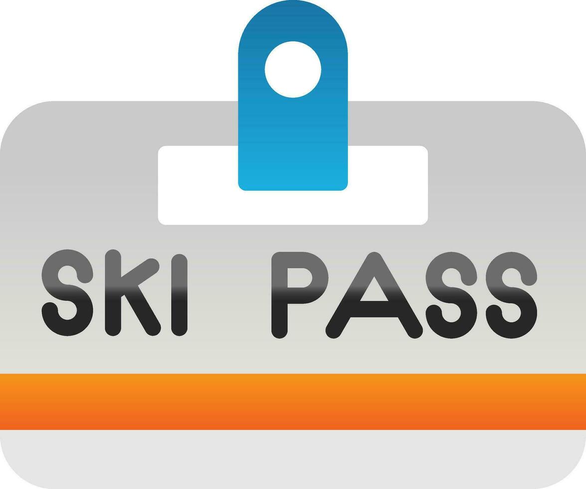 Ski pass Vector Icon Design