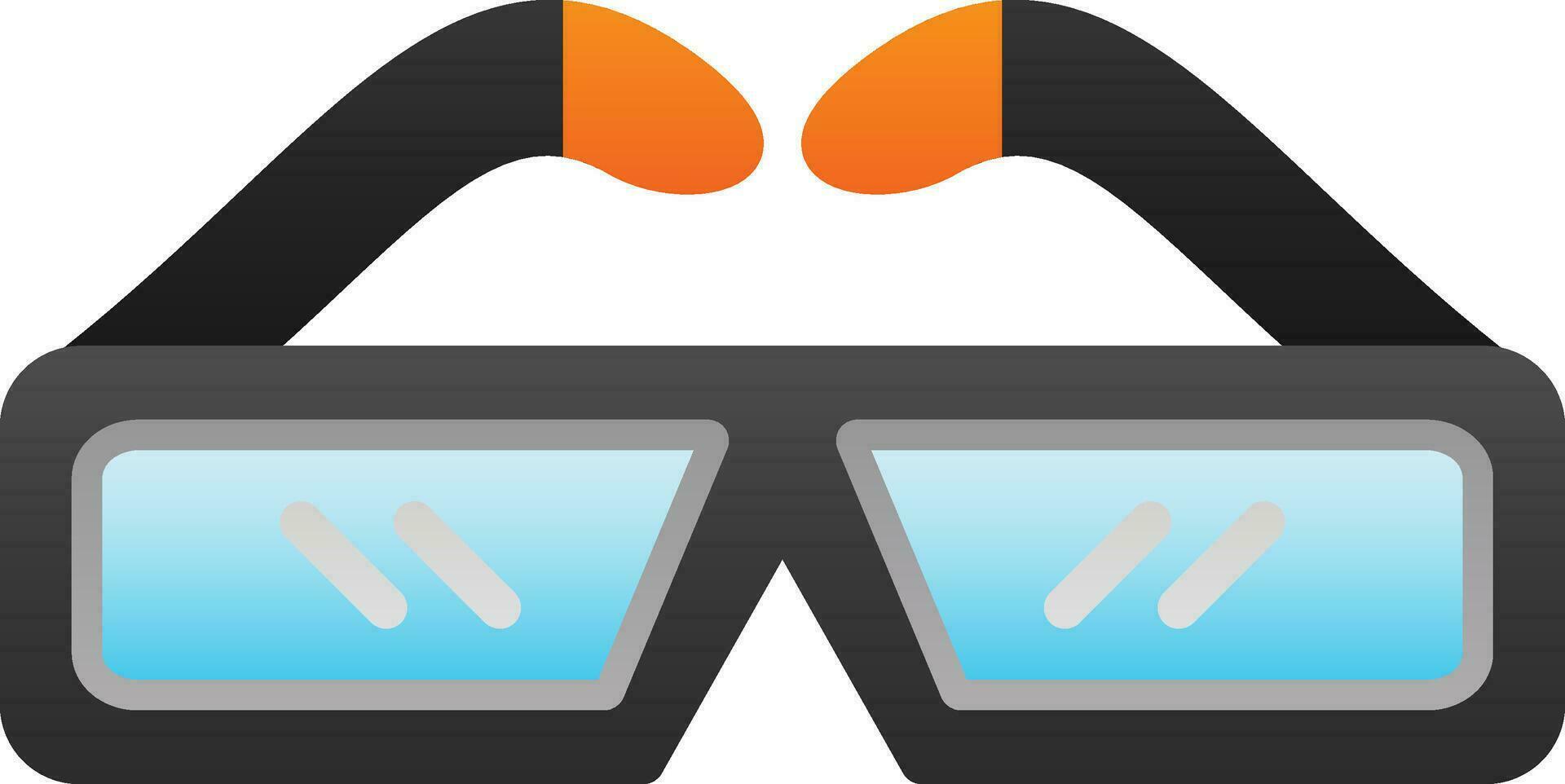 3d glasses Vector Icon Design