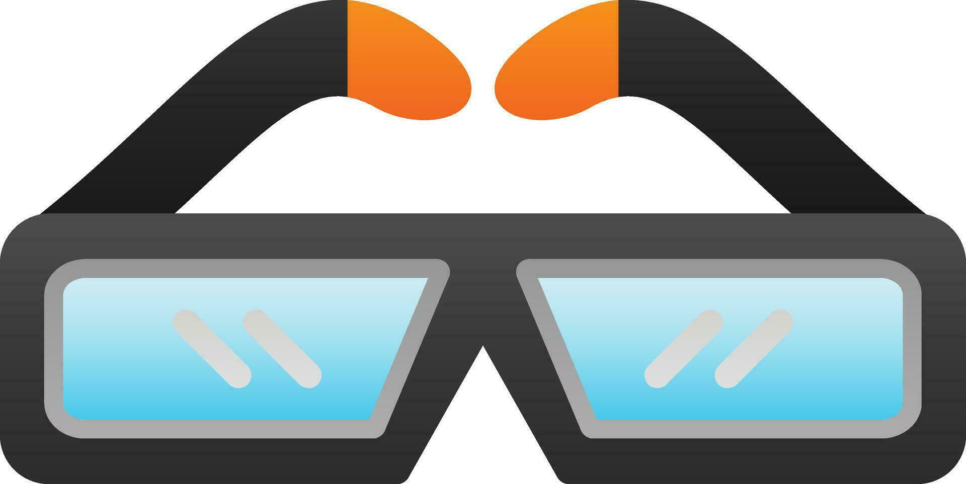 diseño de icono de vector de gafas 3d