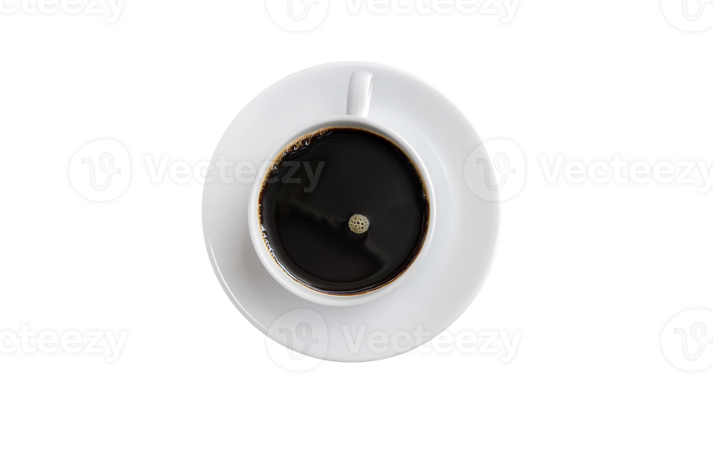 coffee mug top view  isolated PNG transparent