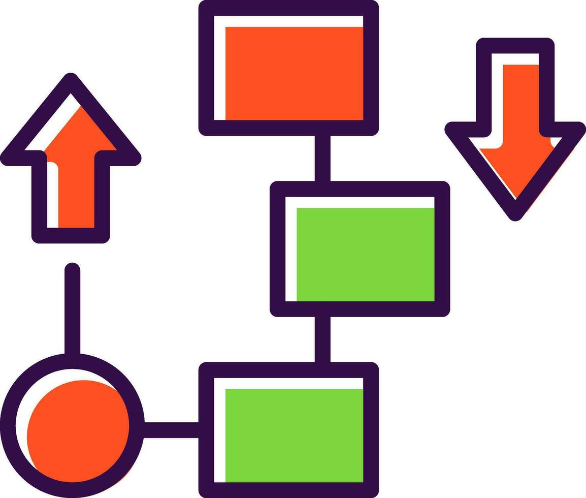 Flow diagram Vector Icon Design