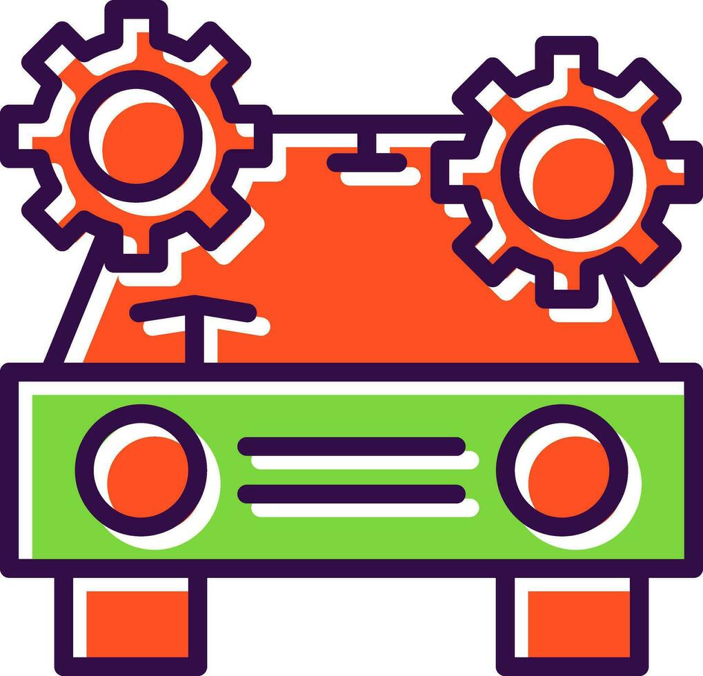 Driverless car Vector Icon Design