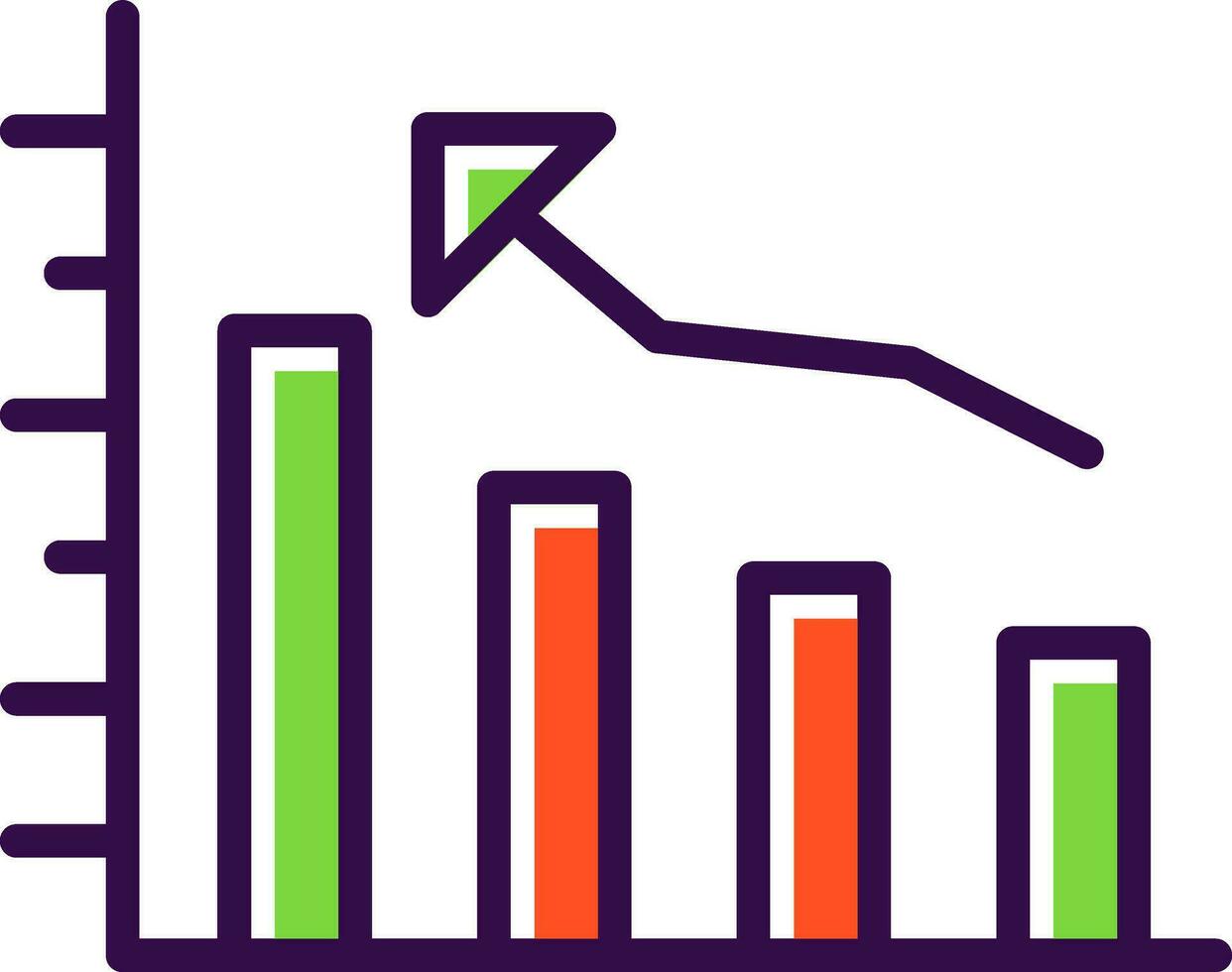 Bar graph Vector Icon Design