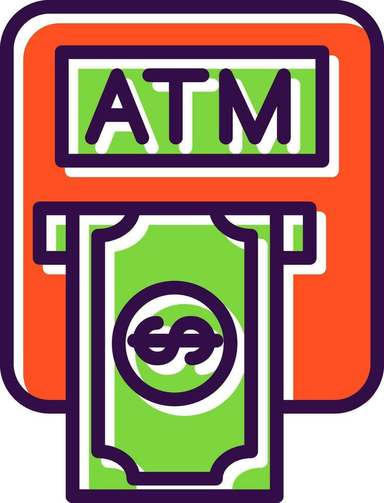 Atm machine Vector Icon Design