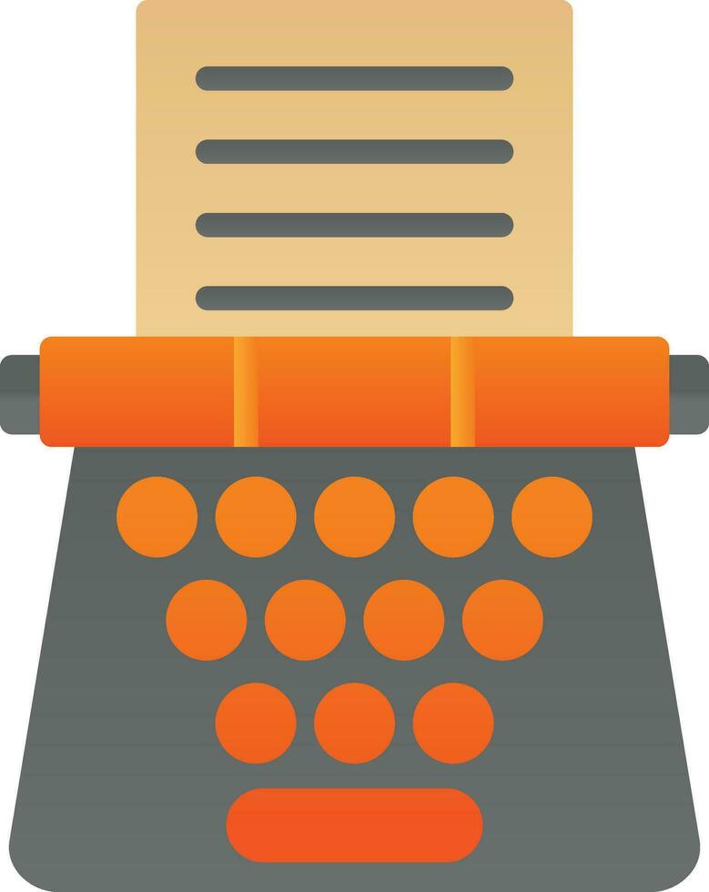 Typewriter Vector Icon Design