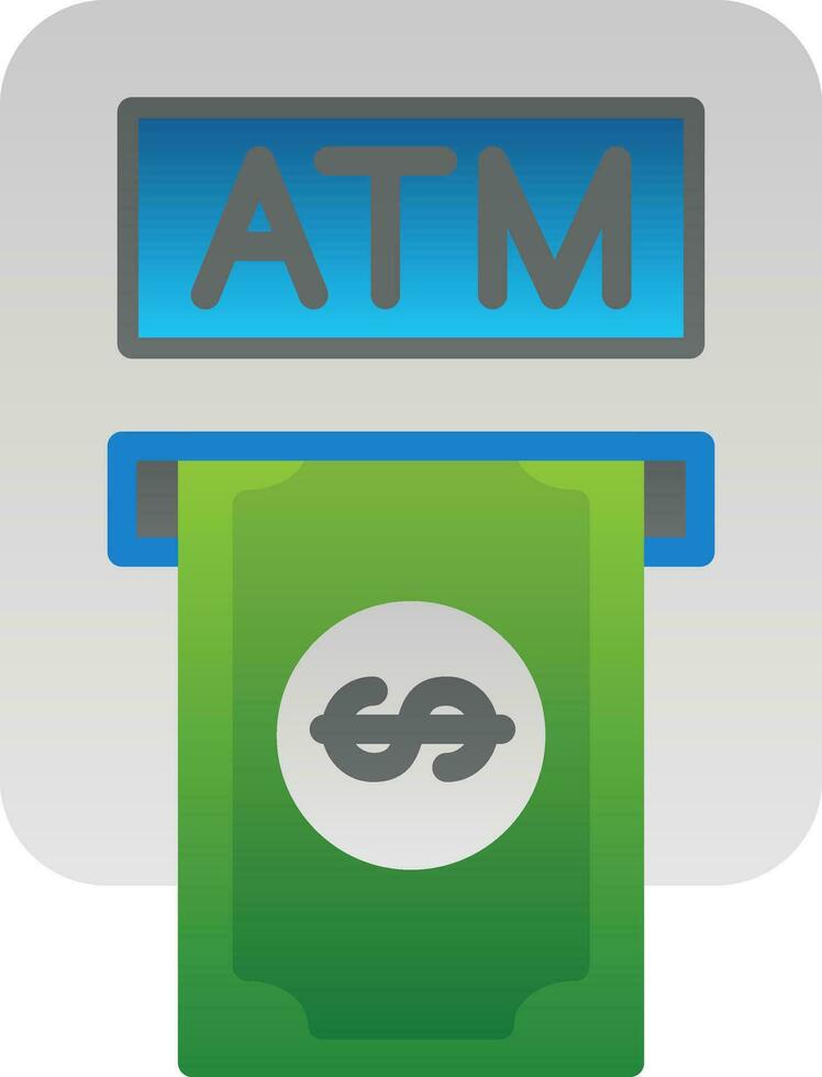 Atm machine Vector Icon Design